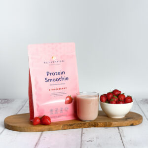 Smoothie cu proteine ​​pentru stil de viață cu căpșuni